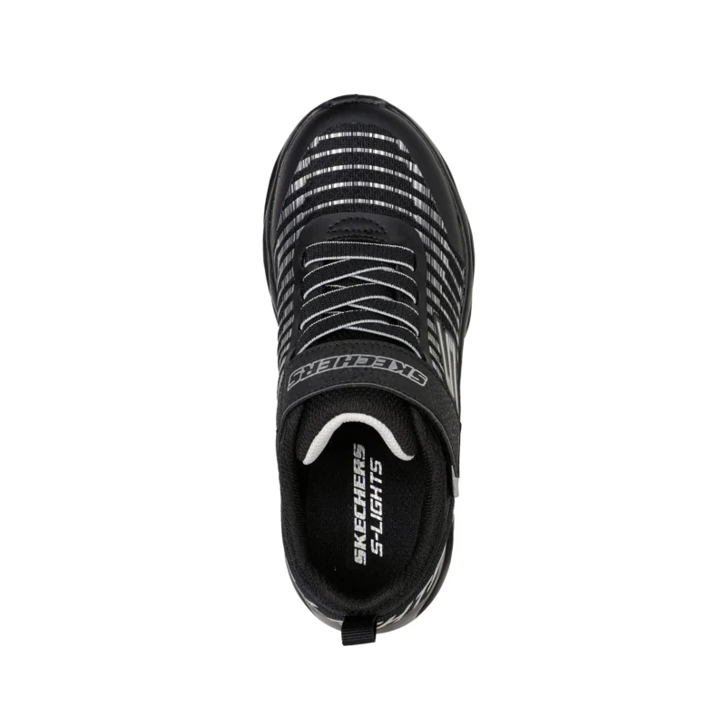 خرید کفش پسرانه اسکچرز مدل 401650L Skechers S-Lights Twisty Brights BKSL مشکی سفید