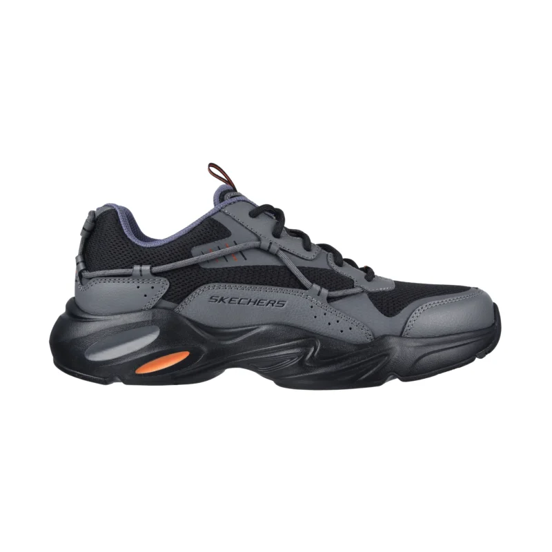 کفش مردانه اسکچرز مدل 237430 Stamina Airy - High Wind CCBK طوسی مشکی