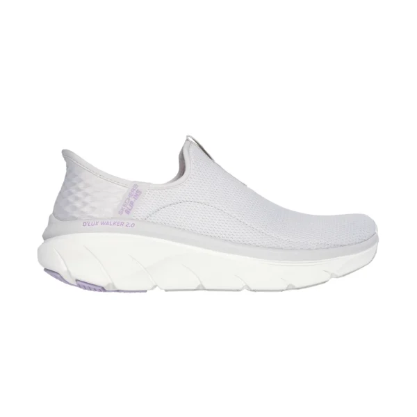 کفش زنانه بدون بند طوسی سکچرز مدل 150099 LGLV Skechers Slip-ins RF: D'Lux Walker 2.0