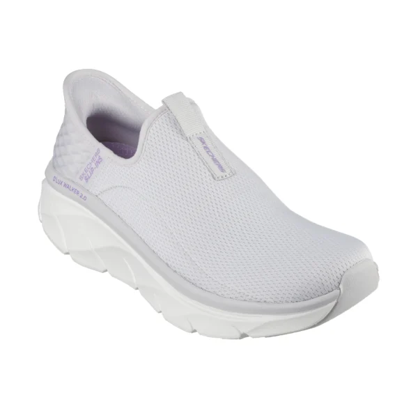 کفش زنانه بدون بند طوسی سکچرز مدل 150099 LGLV Skechers Slip-ins RF: D'Lux Walker 2.0