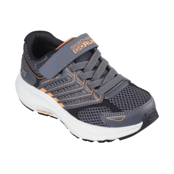 خرید کفش پسرانه اسکچرز مدل 405043L CCOR Skechers Go Run Consistent 2.0 طوسی نارنجی