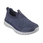 کفش سرمه ای بدون بند زنانه اسکچرز مدل 100693 NVY Graceful - Good Vibe Skechers