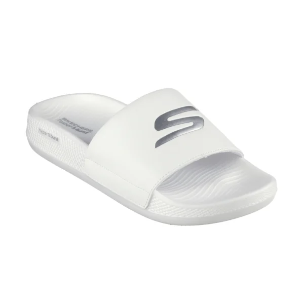 دمپایی سفید زنانه اسکچرز مدل 172020 WHT Go Walk Hyper Slide - Superb Skechers