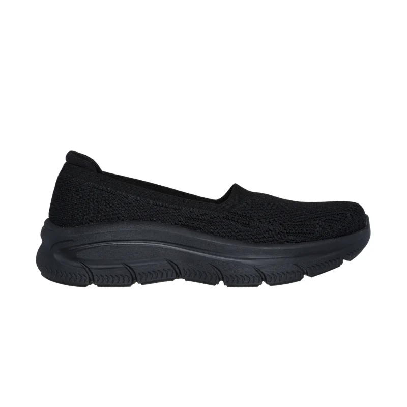 کفش مشکی زنانه اسکچرز مدل 158585 BBK Modern D'lux - Brunch Blubbles Skechers