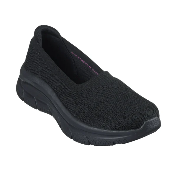 کفش مشکی زنانه اسکچرز مدل 158585 BBK Modern D'lux - Brunch Blubbles Skechers