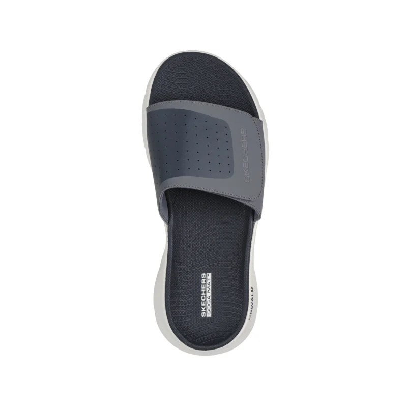 دمپایی طوسی مردانه اسکچرز مدل 229204 CHAR GO WALK Flex Sandal - Sandbar Skechers