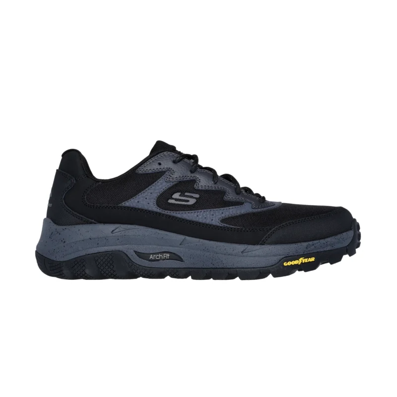 کفش مشکی طوسی اسکچرز مردانه مدل 237508 BKCC Arch Fit Skip Tracer - Lytle Creek Skechers