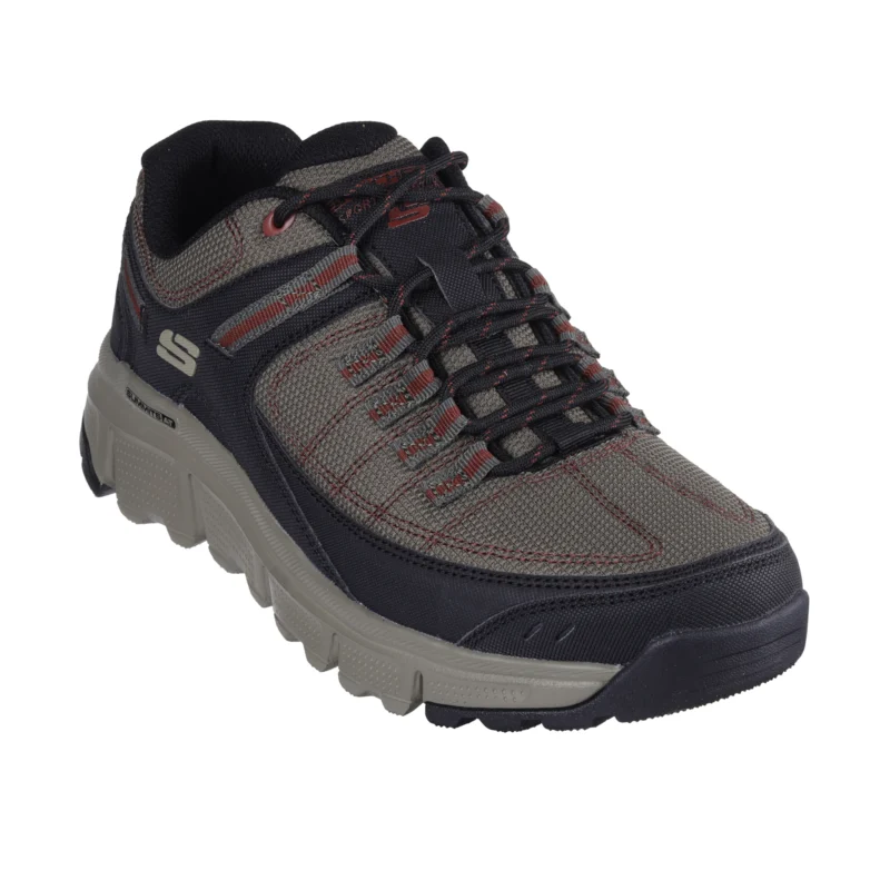 کفش مردانه زیتونی مشکی اسکچرز مدل 237620 OLBK Summits - AT Skechers