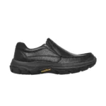 کفش چرم مشکی مردانه اسکچرز مدل BBK 204321 Relaxed Fit: Respected - Catel Skechers