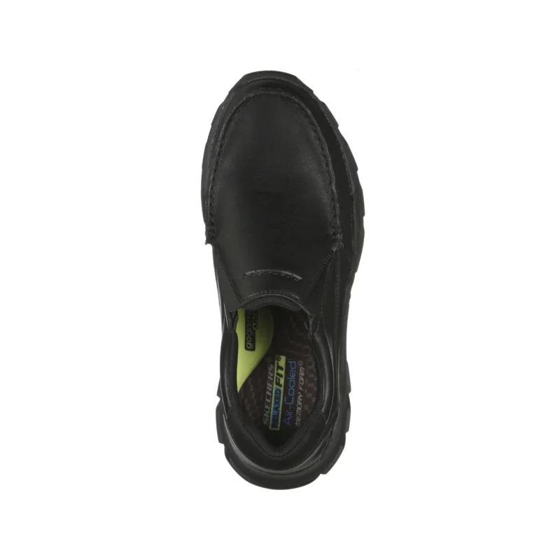 کفش چرم مشکی مردانه اسکچرز مدل BBK 204321 Relaxed Fit: Respected - Catel Skechers