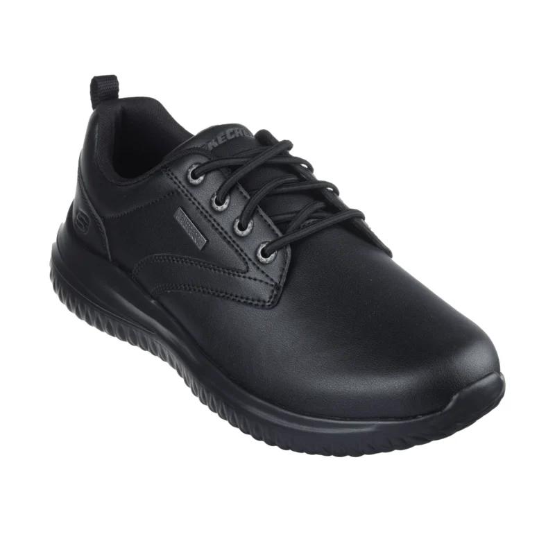 کفش چرم مشکی مردانه اسکچرز مدل 210661 BBK Delson 3.0 - Glavine Skechers