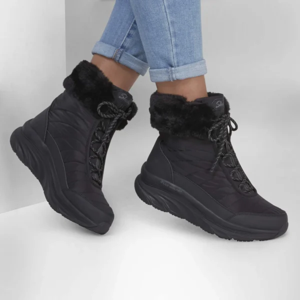 قیمت نیم بوت مشکی زنانه اسکچرز مدل 167388 BBK D'lux Walker - Winter Solstice Skechers