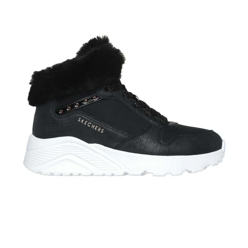 خرید نیم بوت مشکی دخترانه اسکچرز مدل 310396L BKRG Skechers Uno Lite - Comfurt Collar اسکچرز تهران