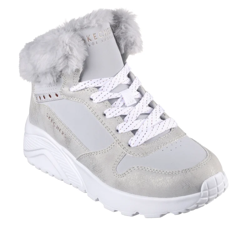 خرید نیم بوت طوسی دخترانه اسکچرز مدل 310396L GRY Skechers Uno Lite - Comfurt Collar اسکچرز تهران