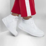 کفش سفید ساق دار زنانه اسکچرز مدل 185094 WHT Jade - High Reward Skechers