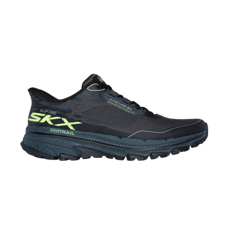 خرید کفش طبیعت گردی تمام مشکی مردانه اسکچرز 220761 BKGY Skechers Slip-ins: GO RUN Trail Altitude 2.0 - Utmost Tread از سایت ایران اسکچرز