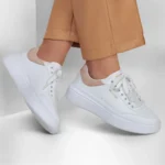 قیمت و خرید کفش زنانه سفید صورتی اسکچرز مدل 185060 WPK Cordova Classic - Best Behaviour Skechers با کفی مموری از سایت ایران اسکچرز