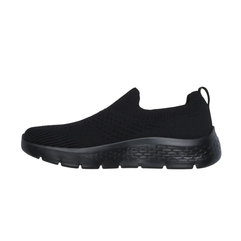 خرید کفش بدون بند مشکی زنانه اسکچرز مدل 124833 BBK GO WALK Flex - Elani Skechers اورجینال جورابی از سایت ایران اسکیچرز