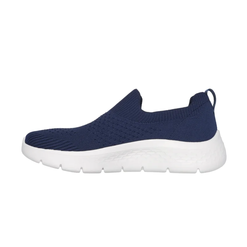 خرید کفش بدون بند سرمه‌ای زنانه اسکچرز مدل 124833 NVW GO WALK Flex - Elani Skechers اورجینال جورابی