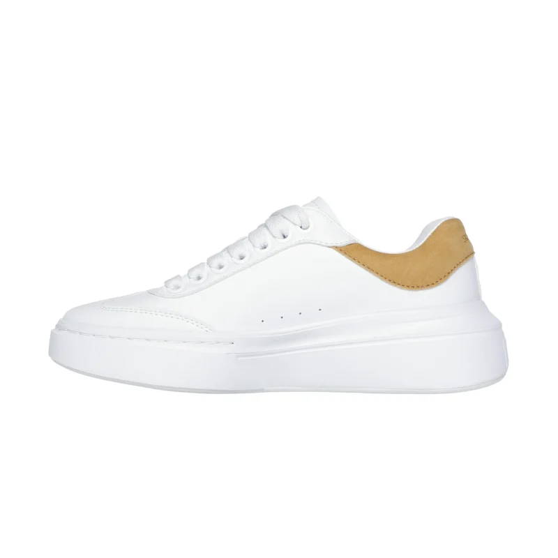 قیمت و خرید کفش چرم زنانه سفید طلایی اسکچرز مدل 185060 WTAN Cordova Classic - Best Behaviour Skechers از سایت ایران اسکیچرز