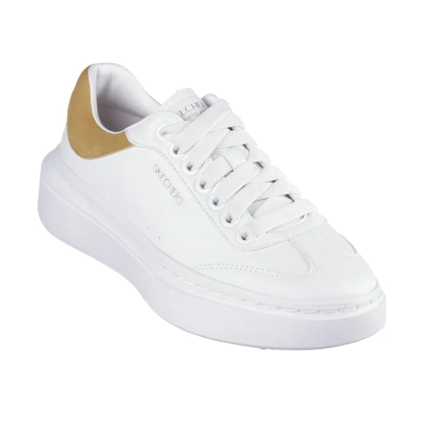 قیمت و خرید کفش چرم زنانه سفید طلایی اسکچرز مدل 185060 WTAN Cordova Classic - Best Behaviour Skechers از سایت ایران اسکیچرز